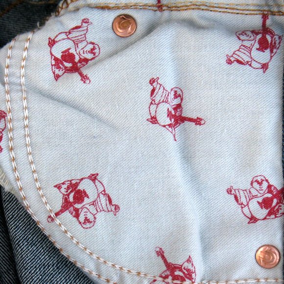 True Religion Boot Cut Dark Wash Flap Pocket Sz 26 - Picture 8 of 8